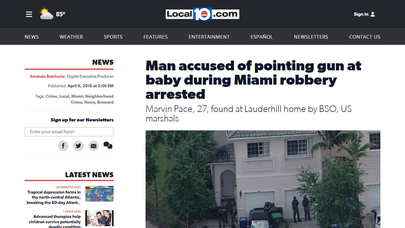 Man accused of pointing gun at baby during Miami robbery arrested - WPLG